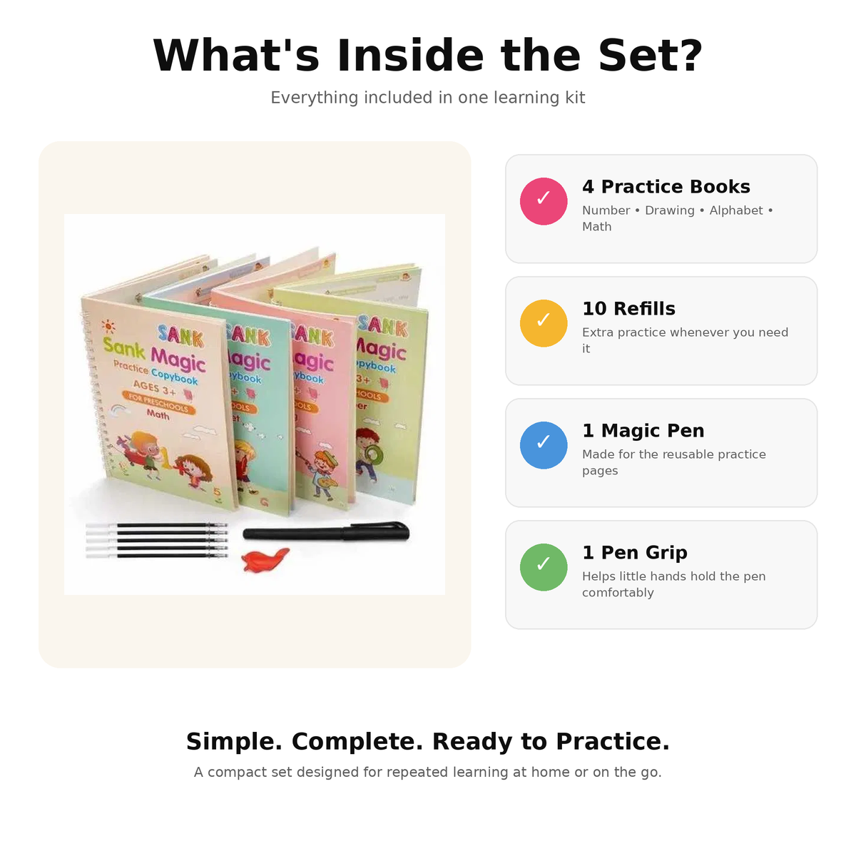 Magic Practice Copybook (4 Book + 10 Refill) (A-127)