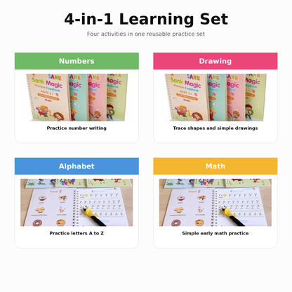 Magic Practice Copybook (4 Book + 10 Refill) (A-127)