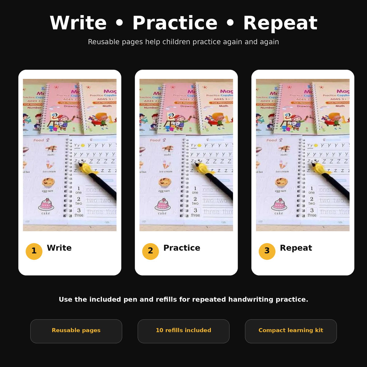 Magic Practice Copybook (4 Book + 10 Refill) (A-127)