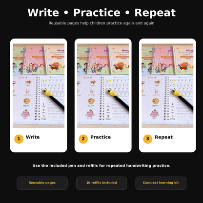 Magic Practice Copybook (4 Book + 10 Refill) (A-127)